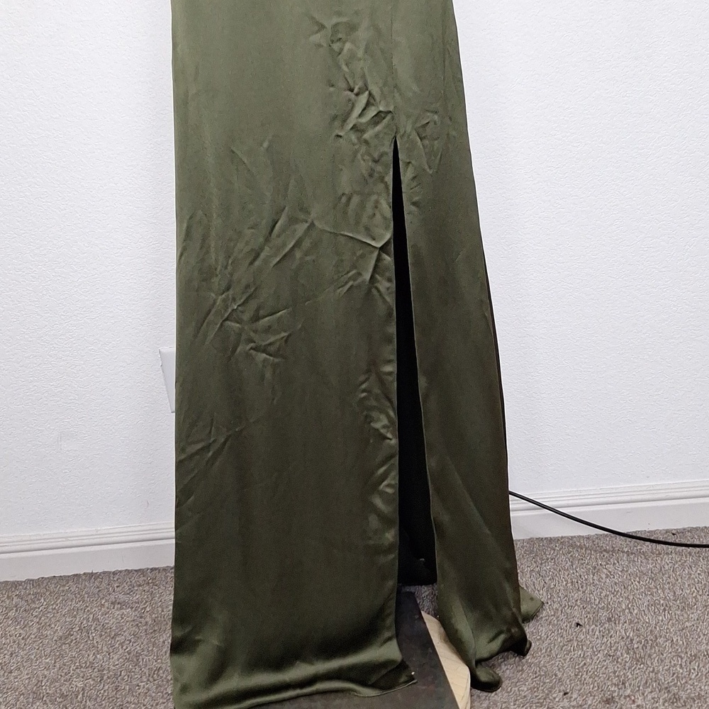 Jenny Yoo Green Beckette Faux Surplice Evening Wear Formal Cocktail Maxi Dress 4 - Picture 5 of 15